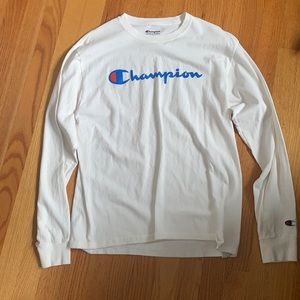 White Champion Longsleeve Shirt